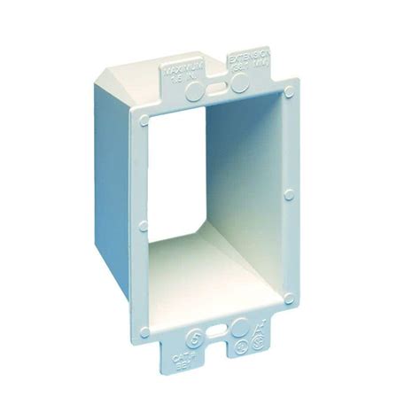 electrical receptacle box extender 3 8 single gang|outlet box extender home depot.